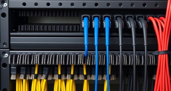 rackmount cable organizer brushes