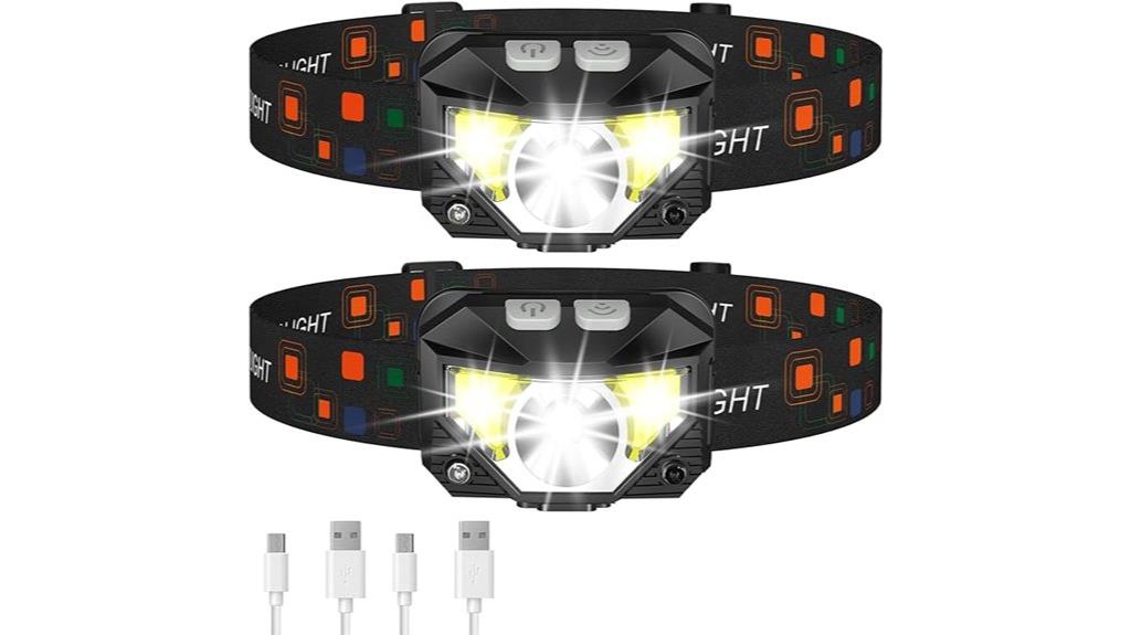 rechargeable 8 mode headlamps