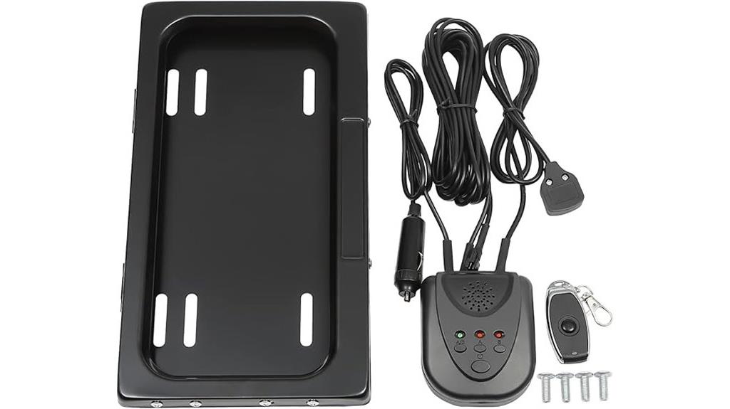 remote controlled license frame