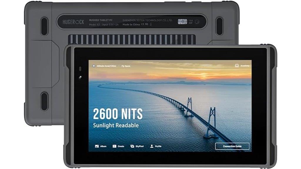 rugged 7 inch sunlight readable