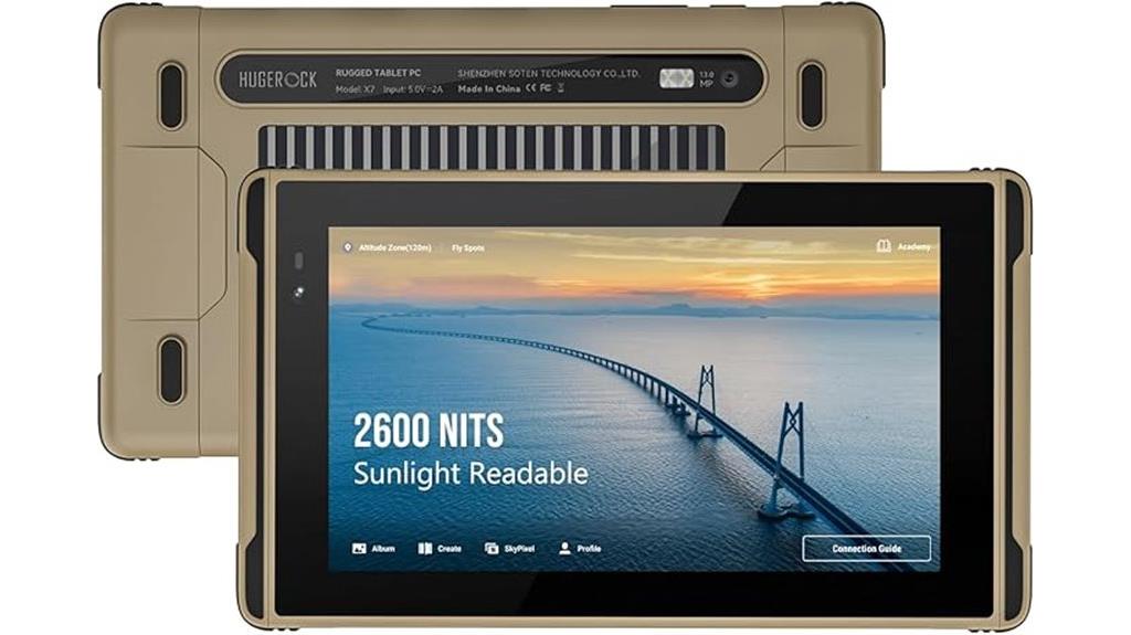 rugged 7 inch waterproof tablet