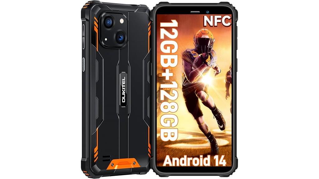 rugged orange phone 128gb