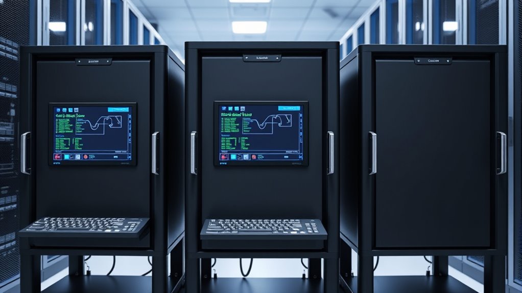 server carts with lcd