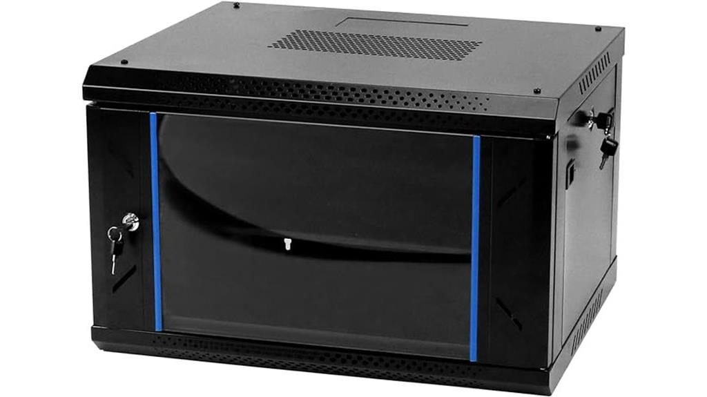 six unit network server cabinet