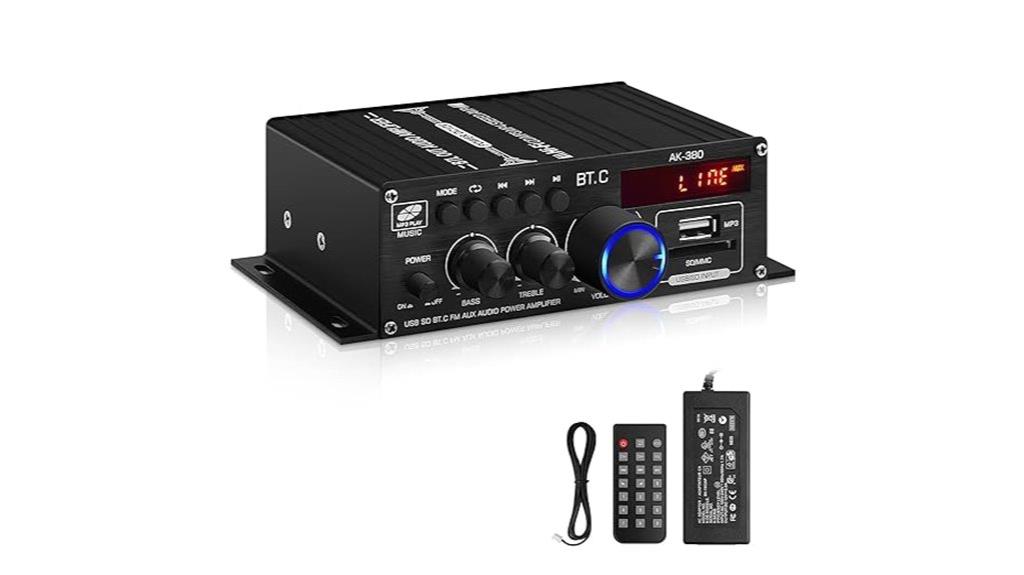 stereo amplifier bluetooth fm