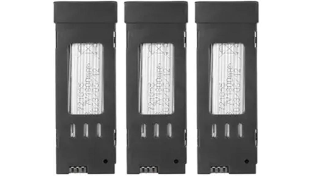 three pack 1800mah batteries