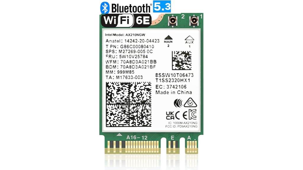 wifi 6e ax210 card