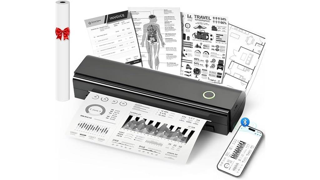 wireless travel thermal printer