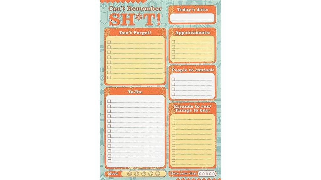 humorous daily reminder pad