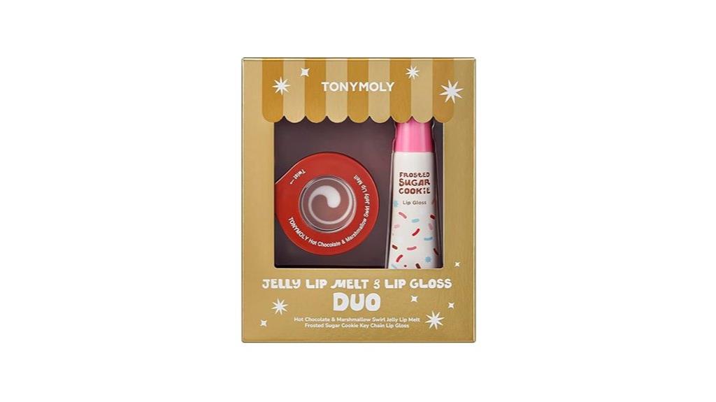 lip gloss and lip balm duo
