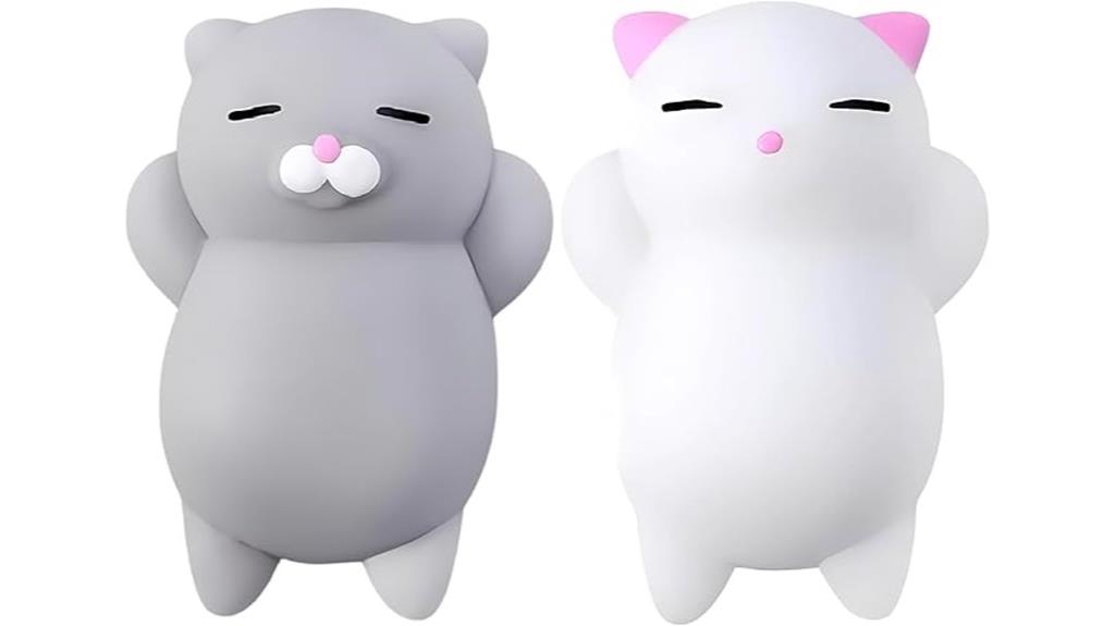 soft silicone kawaii cat toys